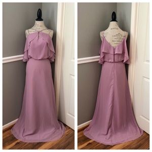 NEW SORELLA VITA SZ 10 DUSTY ROSE CHIFFON FORMAL EVENING GOWN